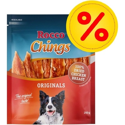 Rocco Chings sušené maso pro psy Tyčinky z kuřecích prsíček 2 x 250 g