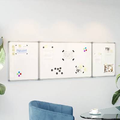 vidaXL Magnetická skládací tabule 160 x 50 x 1,7 cm hliníková