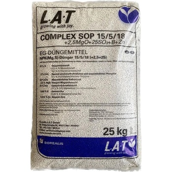 L.A.T. Nitrogen NPK 15/5/18+2.5MgO+24SO+B+Zn 25 kg od 35  - Heureka.sk