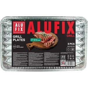 ALUFIX Тава за грил, 34, 5x22, 5 cm, правоъгълна, 5 броя, ALUFIX GRILL5UNINEW (GRILL5UNINEW)