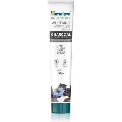 Himalaya Whitening Antiplaque Charcoal + Black Seed Oil избелваща паста за зъби с активен въглен 75ml