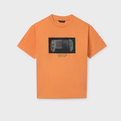 MAYORAL Тениска къс ръкав play в кайсиев цвят за момче Mayoral