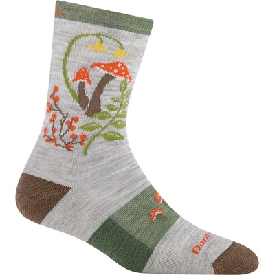 Darn Tough dámske ponožky Mellow Mushrooms Micro Crew Lightweight With Cushion sivá