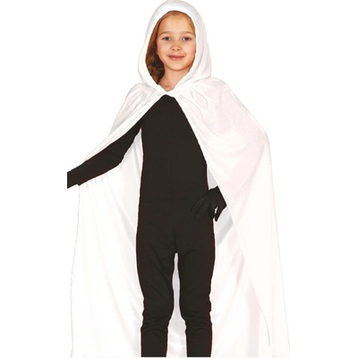 plášť s kapucí bílý