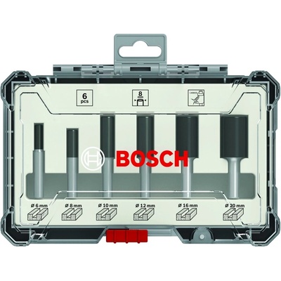 Sada drážkovacích fréz, stopka 8 mm, 6 kusov Bosch Accessories 2607017466