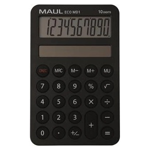 MAUL Настолен калкулатор, 10 цифри, MAUL "Eco MD 1", черен 7275090 (7275090) Калкулатори