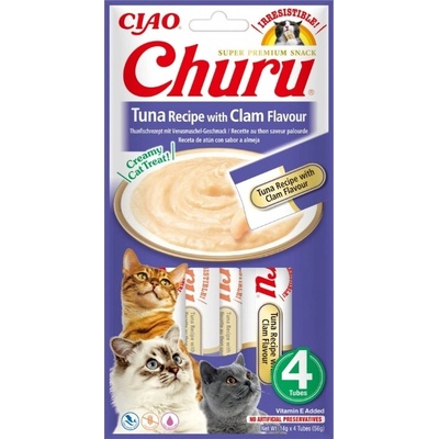 Inaba Churu Pyre cat Tuniak s mušľami 4 tuby 56 g