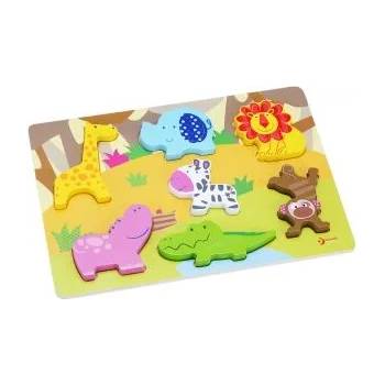 Image 1 of Classic World - Дървен пъзел с фигурки - Зоо (3551)