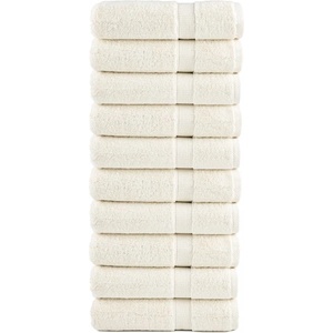 vidaXL Премиум кърпи за ръце SOLUND 10 бр кремави 50x100 см 600 gsm (137475)