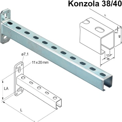 Konzola ALK 38/40 L=1200mm