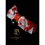Radi handmade Сатенена дамска диадема с панделка в розово и керемидено червено (855)