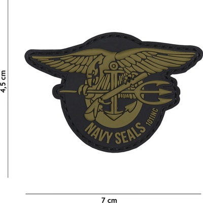 FOSCO - USA - V.O. Nášivka Navy Seals - VELCRO - 3D PVC