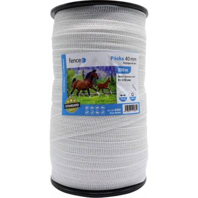 Fencee Páska pro elektrický ohradník, šířka 40 mm, bílá, délka 200 m