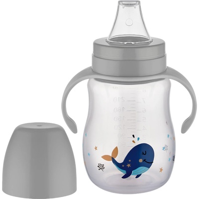 BabyJem Неразливаща чаша BabyJem - 250 ml, сива (749)