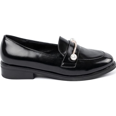 Seastar Krásné mokasíny černé dámské bez podpatku