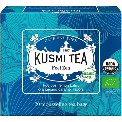 Kusmi Tea Sypaný Bio organický bylinný čaj Feel Zen 20 vrecúšok