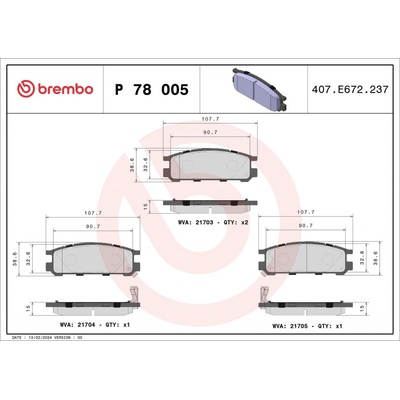 Sada brzdových platničiek kotúčovej brzdy BREMBO PRIME LINE P 78 005
