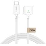 Tech-Protect mmc01 ultraboost magnetic macbook cable usb-c to magsafe 3 140w 300cm white (5906302342266)