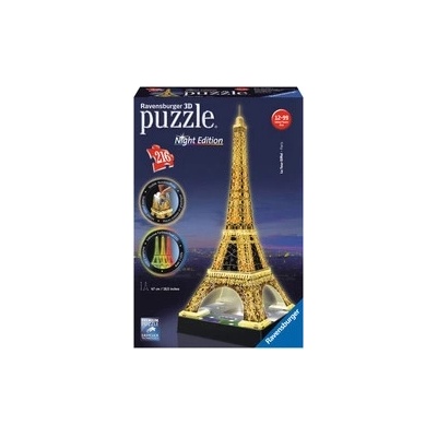 Ravensburger 3D puzzle svítící Eiffelova věž Noční edice 216 ks