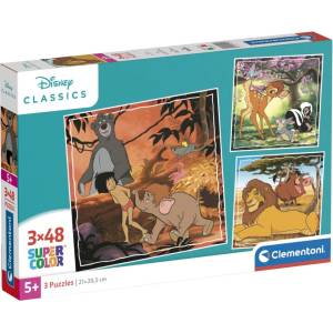 Clementoni Детски пъзел Clementoni от 3 x 48 части - Класиките на Дисни (вариант 1) (25299) - ozone