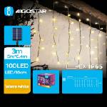 Aigostar - LED Соларен гирлянд 100xLED/8 функции 8x0, 4m IP65 топла бяла (AI0434)