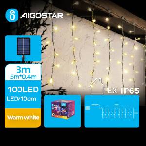 Aigostar - LED Соларен гирлянд 100xLED/8 функции 8x0, 4m IP65 топла бяла (AI0434)