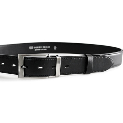 Belts 35-020-3 pánský kožený pásek černý