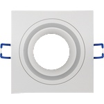 UltraLux РАМКА ЗА ВГРАЖДАНЕ КВАДРАТ, БЯЛА, СТАЦИОНАРНА, ip20 (fssgu10wh)