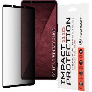 Techsuit Стъклен протектор за Sony Xperia 1 VIII - 111D Privacy Full Glue - Techsuit - Черен (KF2364243)