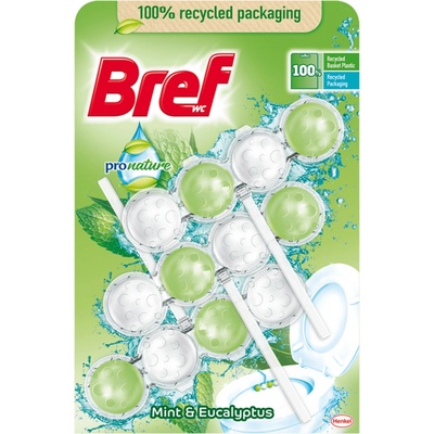 Bref Power Aktiv ProNature mint eucalyptus WC blok 3x50 g