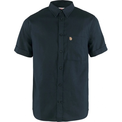 Fjällräven Мъжка риза с копчета Fjällräven Övik Travel Shirt S/S Shirt - Dark Navy (033-1473-0112)