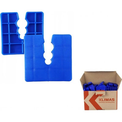 KLIMAS Wkret-met Dištančné podložky 50x50mm - PVC 8 mm - 50 ks