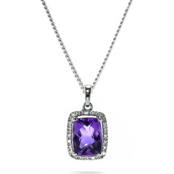 Blink-Blink Zlatý diamantový prívesok s Ametystom 4222BAG