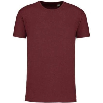 Unisex tričko Organic vínová žíhaná