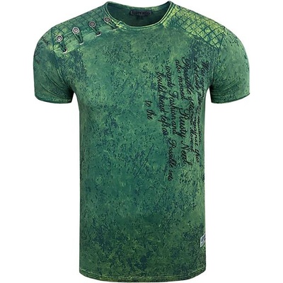 Rusty Neal tričko 15195 regular fit tmavě zelená
