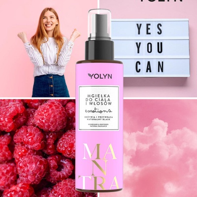 Yolyn Мист-парфюм за коса и тяло МАЛИНОВА ХАРМОНИЯ YOLYN Mantra Emotions Perfumed Body and Hair Mist (YN011128)