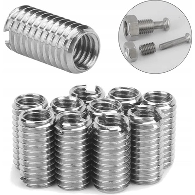 Závitová vložka M8 na M6, 10 kusů, nerezová ocel, délka 20 mm