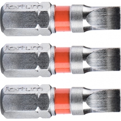hrot plochý sada 3ks, 5x25mm, S2 FORTUM-KITO