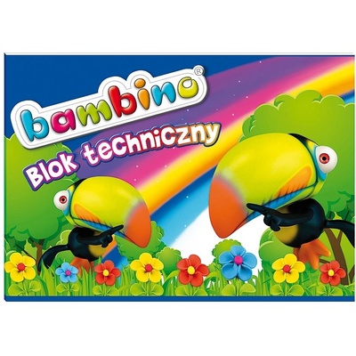 Skicák Bambino A4 bílý 190 g/m2, 10 listů, lepený