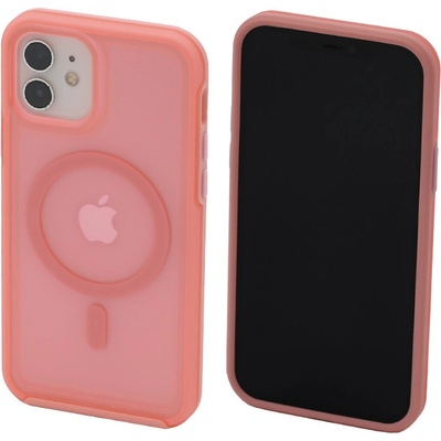 FixPremium Clear s MagSafe iPhone 12 a 12 Pro peach ružové