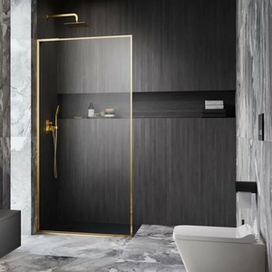 Radaway Параван за душ кабина Radaway Modo F SL II, златисто-прозрачен, 115 см, закалено стъкло 8 мм, ляв (10419115-99-01L)