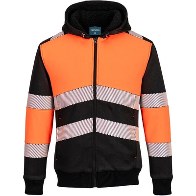 Portwest zimná mikina na zips triedy 1 PW3 PW377 oranžová čierna