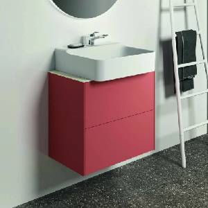 Ideal Standard Atelier Conca стенен шкаф с 2 чекмеджета, 60 см, червено-оранжев мат (T4354Y3)