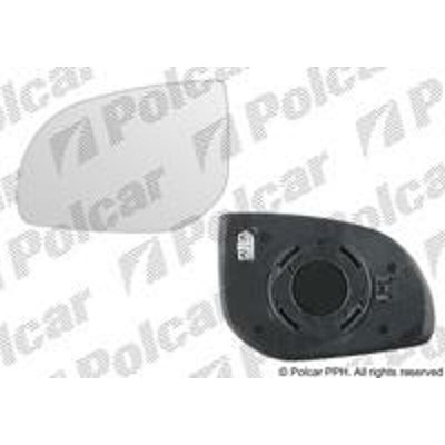 POLCAR Sklo vonkajšieho zrkadla s držiakom 4017555E