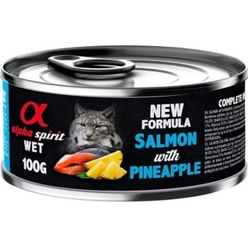 Alpha Spirit Complete wet cat food - Сьомга с Ананас консерва за котки с 93% месо и 4% плодове - 100 гр 6005409