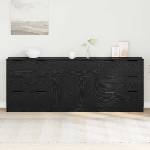 vidaXL Служебен шкаф 3 бр. Черния дъб 181 x 30 x 70 см (3332521)