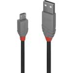 Lindy LNY-36733 : : Kабел USB 2.0 Type A към Micro-B, M-M, Anthra Line, черен, 2.0 м (LNY-36733)