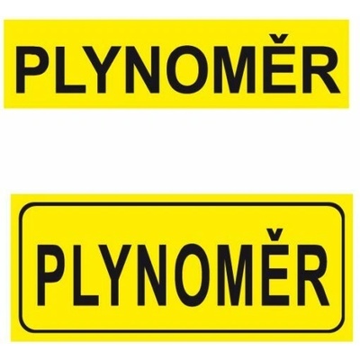 Plynoměr, Fólie 21 x 9 cm