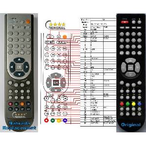 GENERAL SENCOR SLT1653DVD(SE), SLT2253DVD(SE) - съвместимо дистанционно управление на марката General (SLT1653DVD(SE), SLT2253DVD(SE)) Дистанционно