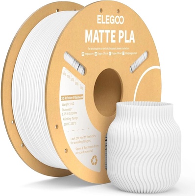 Elegoo PLA MATTE -1.75mm-1KG-Cardboard Spool-Matte White (50.203.0251)